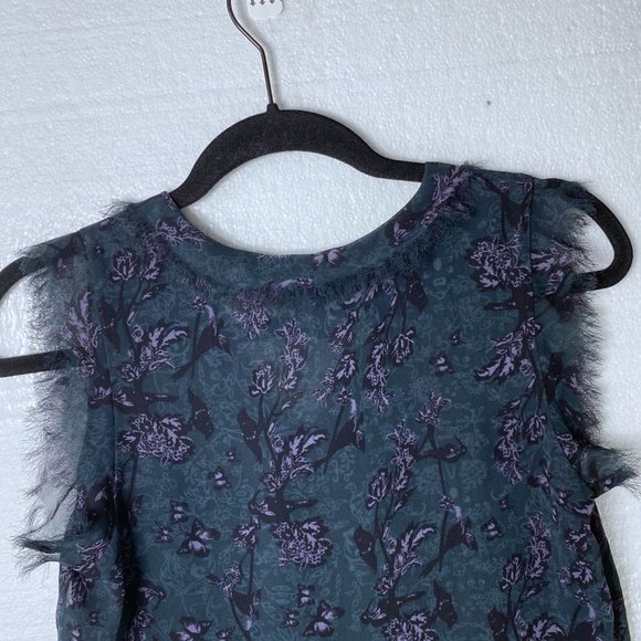 Cabi Sz XS Evermore Flutter Sleeve Floral Tank Top - Picture 5 of 10